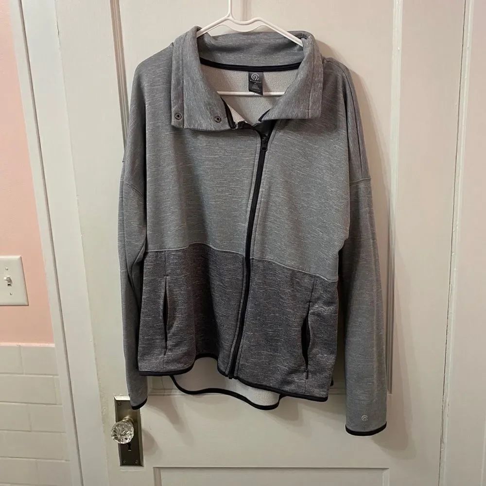 Asymmetrical champion zip up